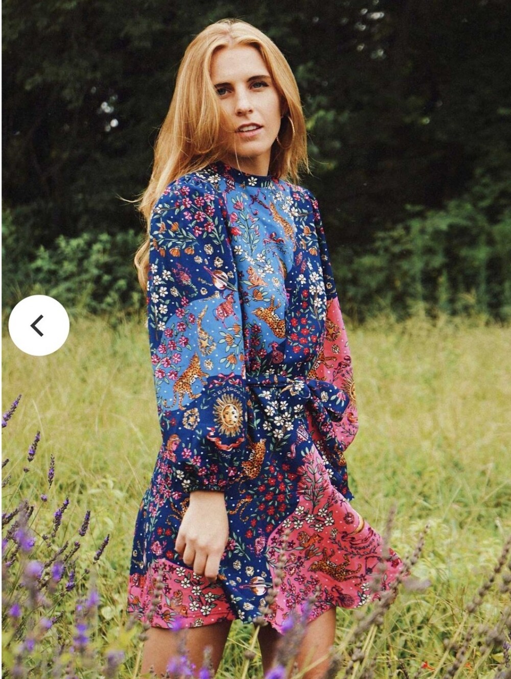 Smith & Quinn Womens JPalmer Dress Floral Patchwork Long-Sleeve Mini Dress Sz. M